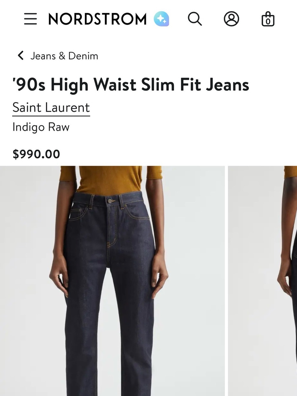Saint Laurent Dark Indigo Skinny Jeans